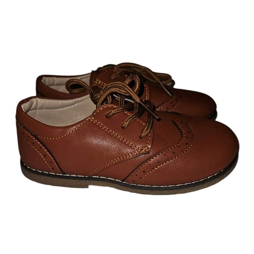 Boy's MECKIOR Brown Dress Shoes Size 30